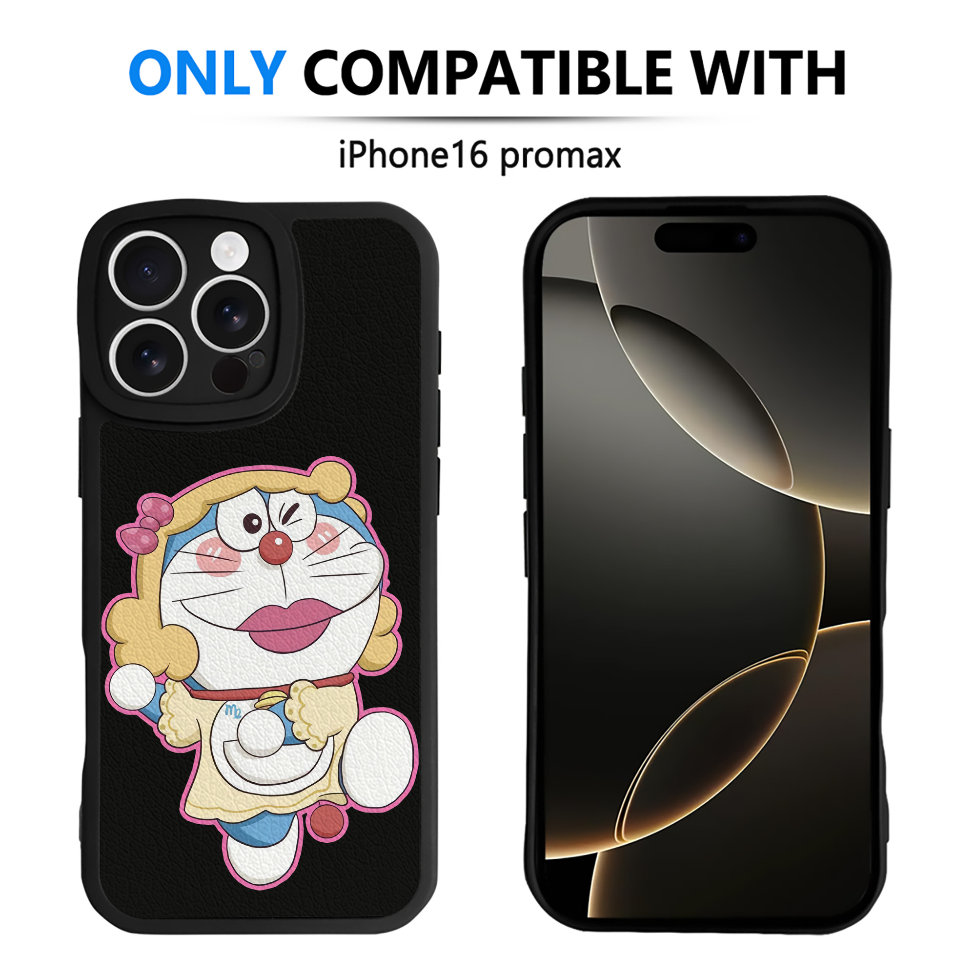 （画像用） ドラえもん Doraemon 【iPhone 16シリーズ対応】シリコンスマホケース（レザー調） 材質：シリコン